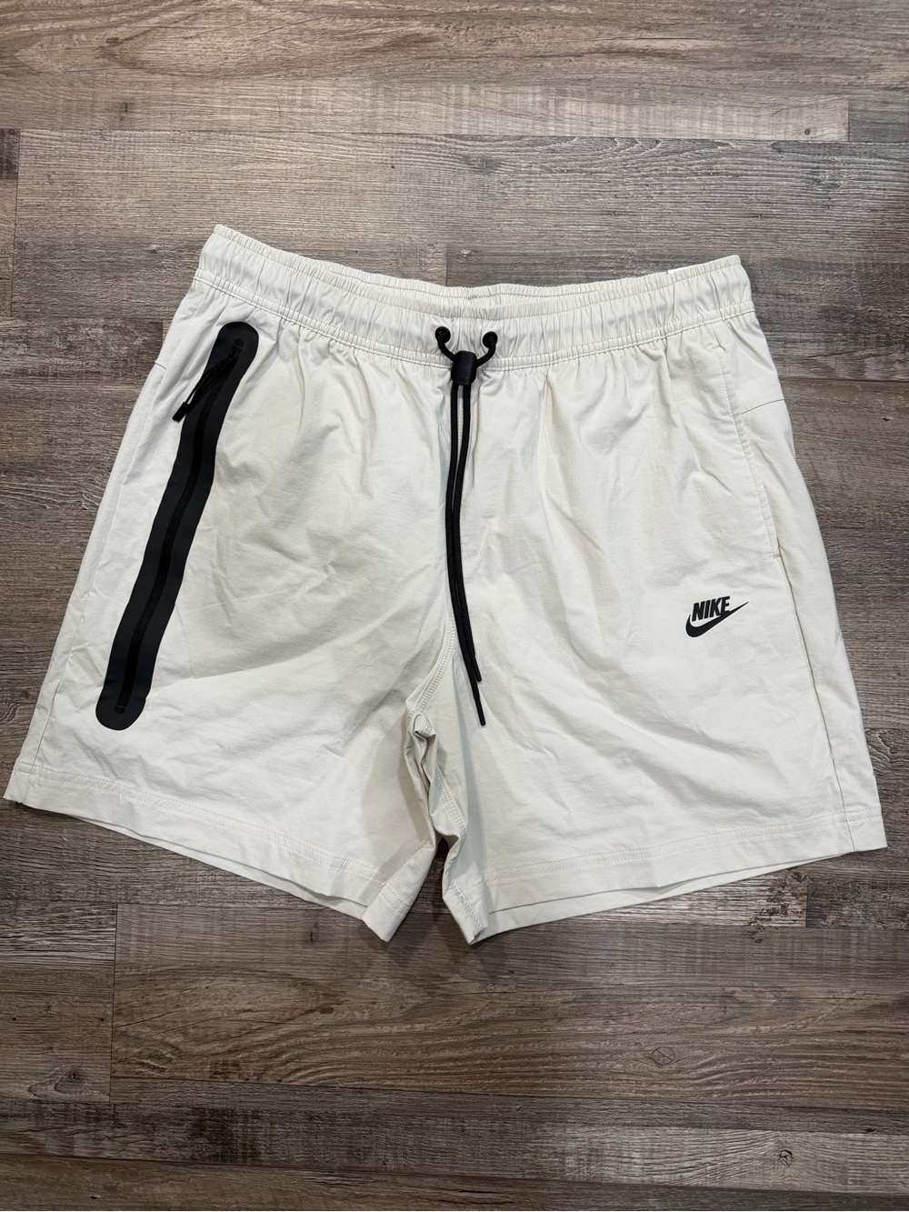 Nike Tech Woven Shorts Casual Lounge Athletic Light Bone Sail HQ0470-297